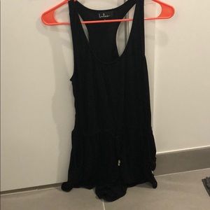 Small Black tie front romper